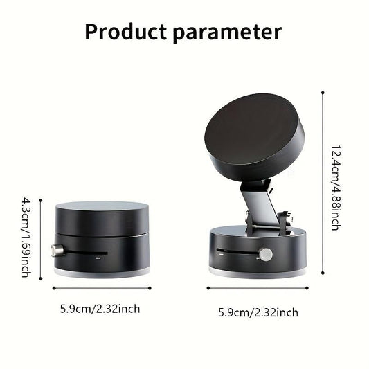 Magnetic Vacuum Phone Holder for Car – Foldable and Portable Multi-Use Stand for Home, Office, and Vehicle