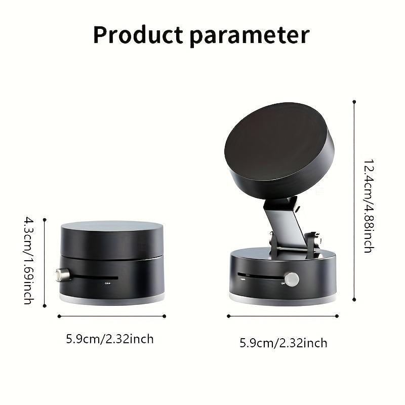 Magnetic Vacuum Phone Holder for Car – Foldable and Portable Multi-Use Stand for Home, Office, and Vehicle