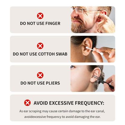 High-Definition Waterproof Ear Wax Removal Kit with Smart Camera - 8-Piece Ear Cleaning Tool Set