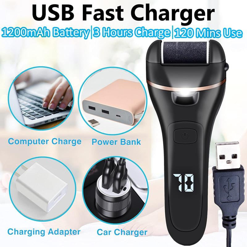 Professional Electric Callus Remover and Foot Grinder - 19-in-1 Foot Care Solution for Cracked Heels and Dead Skin Removal