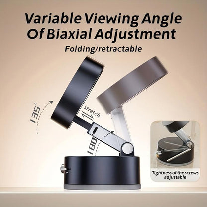 Magnetic Vacuum Phone Holder for Car – Foldable and Portable Multi-Use Stand for Home, Office, and Vehicle