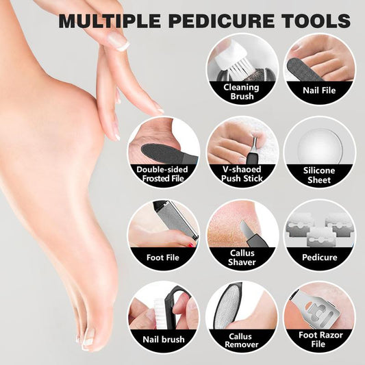 Professional Electric Callus Remover and Foot Grinder - 19-in-1 Foot Care Solution for Cracked Heels and Dead Skin Removal