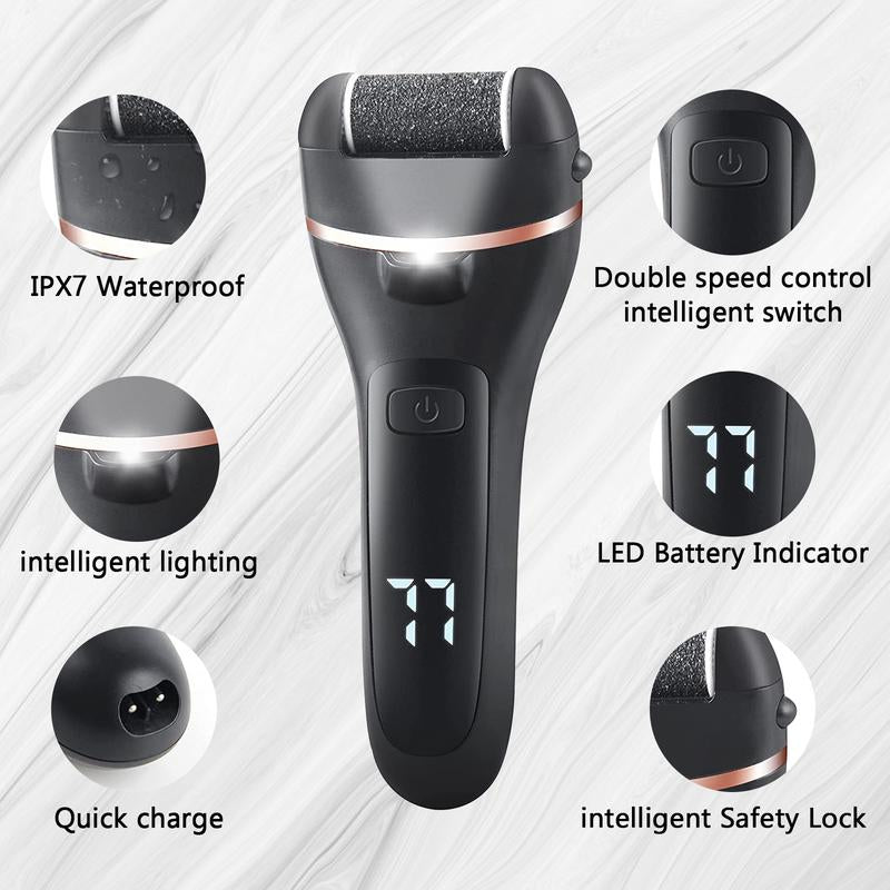 Professional Electric Callus Remover and Foot Grinder - 19-in-1 Foot Care Solution for Cracked Heels and Dead Skin Removal