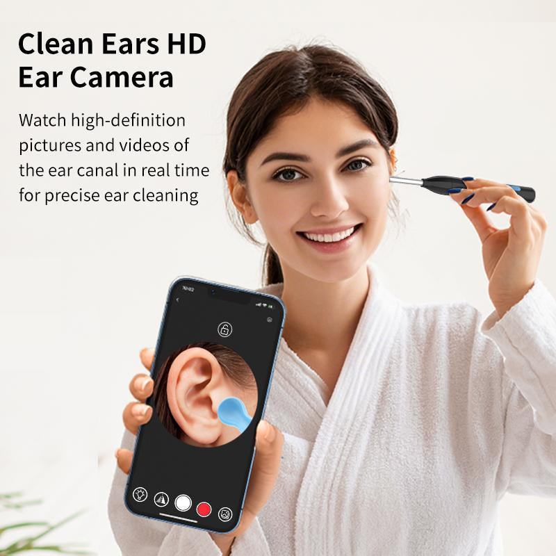 High-Definition Waterproof Ear Wax Removal Kit with Smart Camera - 8-Piece Ear Cleaning Tool Set
